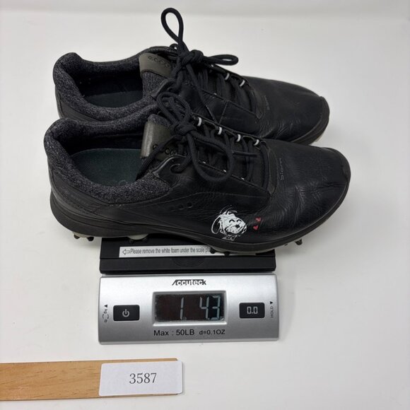 ECCO Golf Shoes Womens 37 Snoopy Prints Black YAK Leather - Picture 12 of 12
